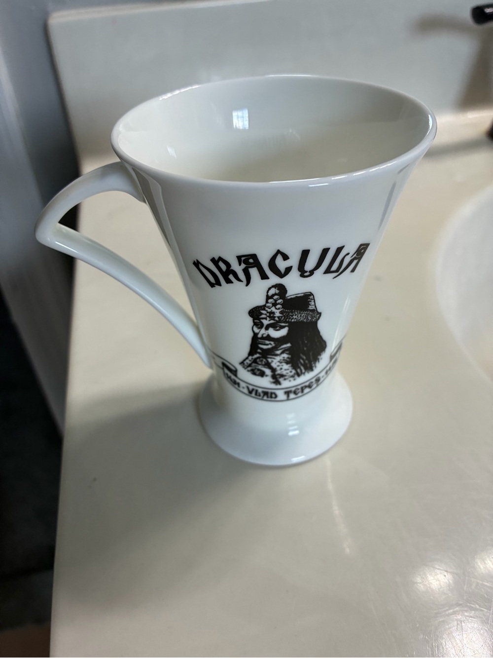 Dracula Romania White Bone China Mug Collectible - Picture 2 of 4